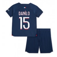 Camiseta Paris Saint-Germain Danilo Pereira #15 Primera Equipación Replica 2023-24 para niños mangas cortas (+ Pantalones cortos)